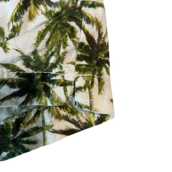 Briggs Ladies Linen Blend Shorts Palm Tree Print Size Extra Large - Picture 6 of 10